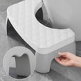 thumbnail image 4 of Advancent Banquito para baño con ángulo elevado de confort, solución de almacenamiento superpuesta, taburete pequeño para baño Almacenamiento y organización del hogar gris, 4 of 5