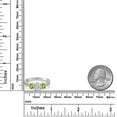 thumbnail image 4 of Gem Stone King 10K White Gold IGI Certified Lab Grown Diamond and Peridot 3 Stone Engagement Ring for Women | 2.28 Cttw | Center Diamond Oval 1 Ct | D-E Color | VS1-VS2 Clarity | Size 8, 4 of 6