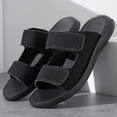 thumbnail image 5 of Rokment Mens Orthotic Arch Support Walking Sandals Comfortable Beach Casual Suede Adjustable Ankle Strap Open Toe Backless Slides Slippers Summer Black Size 7, 5 of 6