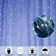thumbnail image 2 of Window Curtain String Lights, 300 LEDs, 8 Lighting Modes, Copper Fairy Lights with Remote Control, USB Powered, Waterproof for Christmas, Bedroom, Party, Wedding, Home, etc., 2 of 5