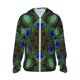 thumbnail image 1 of Balery Peacock Feathers Sudadera ligera de manga larga con capucha y protección solar UPF 50+ para hombre y mujer, ideal para pesca y running-XX-Large, 1 of 7