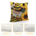 thumbnail image 4 of Nawypu  Sunflower Pillow Covers Buffalo Plaid Sunflower Decor Summer Pillow Covers for Couch Sofa Indoor Outdoor Yellow Sunflower Bee Pillows Summer Decorations, 4 of 5