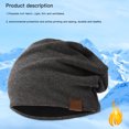 thumbnail image 4 of Sonducket Gorro de moda para hombres y mujeres, gorros de punto de otoño de Color sólido, gorros informales de primavera, gorros de turbante suave, gorro Sombreros Gris oscuro Sonducket AP000330-04, 4 of 6