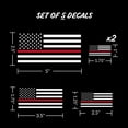 thumbnail image 3 of Decalcomania Thin Red Line Flag Decals For Cars - Set of 5 Firefighter Stickers for Cars - Thin Red Line Decals American Flag Decal, 3 of 7