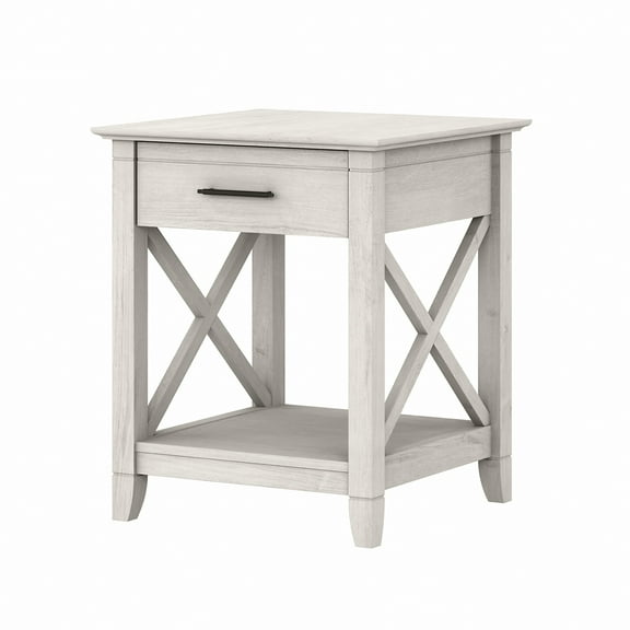 Bush Furniture Key West End Table, Linen White Oak