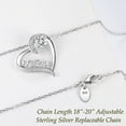 thumbnail image 5 of Mothers Day Gifts, Heart Necklace, Crystal Inlaid Pendant Necklace Birthday Memorial Glittering Rhinestone Simple Elegant Jewelry Gifts for Mom Wife Daughter, Silver, 5 of 6