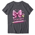 thumbnail image 5 of Xuyuer Women Graphic Print Round Neck Short Sleeve T-Shirt, Summer T-Shirt For School Season, 5 of 5