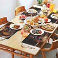 thumbnail image 4 of 4 Pieces Place Mat Linen Non Slip Table Placemats Red Wine Bottle Grape Dinner Mats for Dining Table Kitchen, 4 of 7
