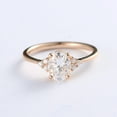 thumbnail image 5 of solitaire jewels 1.7CT Oval Moissanit Engagement Ring For Women, 10K Rose Gold, 5 of 7