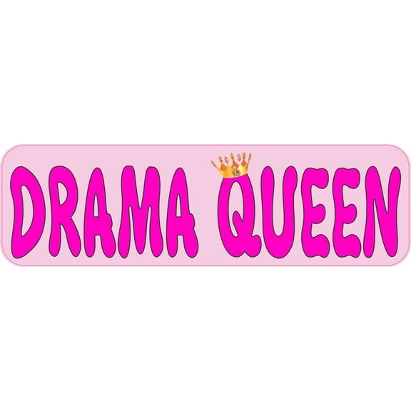 10in x 3in Drama Queen Bumper Sticker