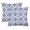 Blue Boho, variant on Burnt Orange & Grey Dahlia Floral Decor Throw Pillow Covers 18x18 Inch Set of 2 Modern Geometry Flower Outdoor & Indoor Decorative Cushion Cases for Sofa, Couch, Bed