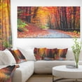 thumbnail image 2 of Designart Road in Beautiful Autumn Forest Canvas Wall Art, 2 of 4