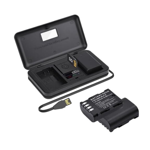 2 Pack 7.2v 2200mAh Batteries with Multi-Functional Battery Charger Case for Panasonic Lumix DMC-GH3, DMC-GH3A, DMC-GH3AGK, DMC-GH3GK, DMC-GH3H, DMC-GH3HGK, DMC-GH3KBODY, DMC-GH4, DMC-GH4A, DMC-GH4H