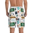thumbnail image 3 of Kdxio Back To School A Print Mens Sleep Shorts Bottoms Soft Comfy Pajama Wear Pants with Drawstring Pockets, 3 of 7