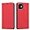 Red, variant on Premium PU Leather Flip Folio Case for iPhone 12 Mini 5.4 inch 2020, Protective Case with Kickstand Card Slot Holder Hidden Magnetic Closure Shockproof Wallet Cover - Brown