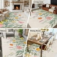 thumbnail image 5 of Large Area Rugs for Living Room Bedroom, Eucalyptus Leaves Floral 5'x8' Rug Washable Carpet Runner Indoor Outdoor, Spring Rustic Botanical Flowers Non Slip Floor Mats Rug for Kitchen, Bathroom, 5 of 8