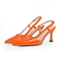 thumbnail image 2 of YOWMNS Women's Stilettos High Heel Slingback Pumps Pointed Toe Patent Leather Adjustable Buckle Strap Slip On Dress Shoes, 2 of 5