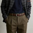 thumbnail image 3 of JASGOOD Men's Braided Leather Belt Casual Woven Belt for Daily Work Jeans Pants 1.4" Width, 3 of 9