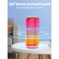 thumbnail image 5 of Bluetooth Speaker with Lights,15W Portable Speaker with HD Sound for Home/Party/Outdoor/Beach,Birthday Gift (Red), 5 of 8
