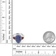 thumbnail image 3 of Gem Stone King 8.08 Ct Pear Shape Blue Lapis Red Garnet 925 Sterling Silver Ring (Size 7), 3 of 5