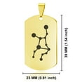 thumbnail image 2 of Stainless Steel Virgo (Maiden) Astrology Constellation Dog Tag Pendant Necklace, 2 of 3