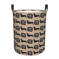 thumbnail image 6 of Lsque Dachshund Dog Woof pattern Laundry Hamper Basket, Tall Woven Rope Hamper Basket for Clothes, Lightweight Storage Basket, Collapsible Waterproof-Small, 6 of 8