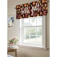 thumbnail image 4 of Hello Fall Valances for Windows Fall Maple Leaf Watercolor Retro Country Texture Kitchen Valance Curtain Rod Pocket Small Curtains for Cafe Bathroom Laundry Basement 42" x 18", 4 of 8