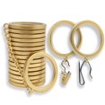thumbnail image 1 of Anillos para cortinas BlasHome Luxury Metal con insertos de nailon, 18 unidades, 1 of 7