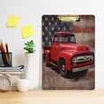 thumbnail image 5 of Acrylic Writing Board Gold 12.5*9 Inch Clipboards Transparent Acrylic Material Suitable For Office Classroom Teachers Fashion Bloggers Stationery Enthusiasts Red Truck Art, 5 of 9