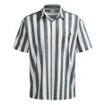 thumbnail image 4 of XDZJLR Men Shirts Casual Short Sleeve Button Down Striped Stylish Summer Beach Tee, 4 of 4