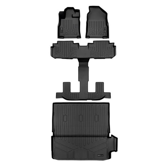 SMARTLINER 4 Rows Custom Fit Floor Liners Compatible with 2019 - 2025 Subaru Ascent