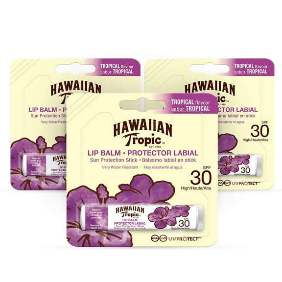 HAWAIIAN tropic Lip Balm- Sunscreen Lip Balm SPF 30, Tropical Flavour, 700 g
