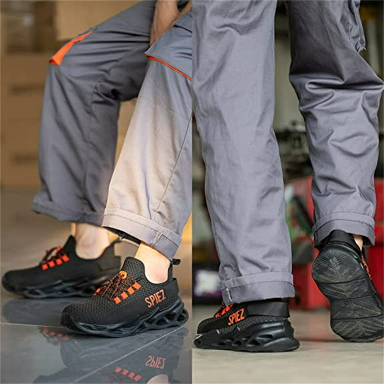 Inspiratie verlangen Te SPIEZ Mens Safety Shoes Steel Toe Top Lightweight Breathable Work Shoes -  Walmart.com