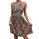 thumbnail image 2 of Vestido con cuello halter, vestido con cuello halter, vestido corto con cuello halter de moda, vestido corto con cuello halter y flores, fiel a su promesa, 2 of 7