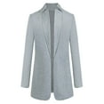 thumbnail image 4 of Manteau Long pour Femme, Cardigan Veste Uni à devant Ouvert avec Design à Manches Courtes, 4 of 4