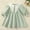 Green-2, variant on FamilyThread Girl's Solid Color Long Sleeve Summer Comfortable Crewneck Waist Casual Linen A Line Dress For 1-6Y
