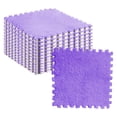 thumbnail image 1 of Interlocking Carpet Tiles, Thick Cuttable 10 Sheet  Anti Slip Soft Plush Floor Mat Tiles  For Bedside, 1 of 8