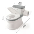 thumbnail image 2 of BEBBLY Bañito Entrenador Infantil con Sonido Musical Portarrollo y Almacenamiento Asiento Antiderrapante para Niños y Niñas de 6 Meses a 3 Años Fácil de Limpiar Ideal para Aprender a Ir al Baño (Gris), 2 of 7