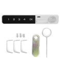 thumbnail image 3 of Dioche Cabinet Lock, Security Password Lock, With Flat Bolt Digital Zinc Alloy Touch Lock Easy To Operate Practical For File Cabinet Wardrobe Villas Office, 3 of 8