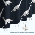 thumbnail image 6 of Dark Blue Dinosaurs Silhouette Pattern Shower Curtain 72"x72" ,Bathroom Decorative Shower Curtains Set with 12 Hooks,Modern Waterproof Washable Shower Curtain, 6 of 6