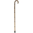 thumbnail image 4 of Solid Oak Wood Cane, Round Handle, Crook Style, Walking Aid with Slip Resistant Rubber Grips, Large Grip, 4 of 9