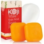 Koji White Savon à l'Acide Kojique Pur pour Exfolier le Visage et le Corps, Savon Végétalien, 80 g de 2 Barres
