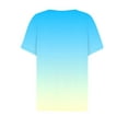 thumbnail image 5 of Tittly Valentines Shirts for Women T Shirts for Women Women's Fashion Casual Gradient Button Short Sleeve Top T Shirt Womens Tops New Years Eve Outfits Women Womens Summer Tops White XXL, 5 of 5
