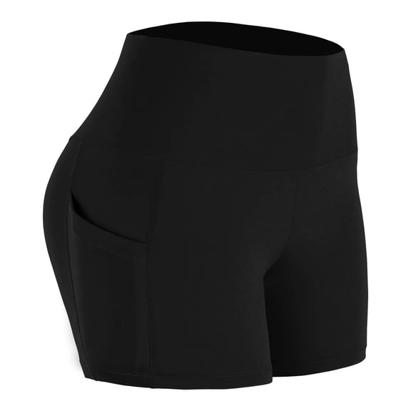 PBFRDSJ Athletic Shorts for Women High Waist Tummy Control 4 Way Stretch Yoga Shorts for Running Workout with Side Pockets