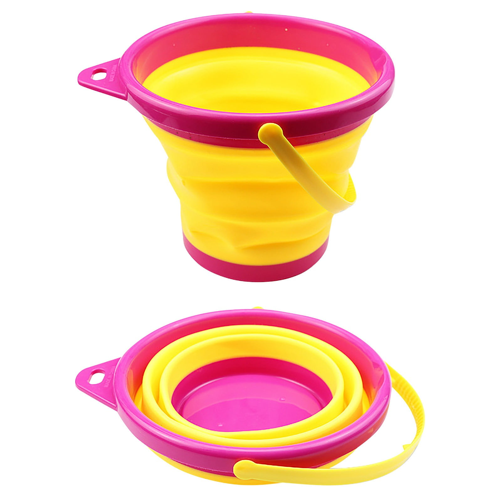 Unisex Kinder oldable Buckets Shovels Sand Bucket Water Bucket Sandbox Square Summer Party Foldable Pail Bucket Silicone Collapsible Bucket Kids Beach