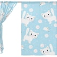thumbnail image 3 of Coolnut Sheer Curtains Funny Cartoon Kitten Gauze Door and Window Voile Curtain Panels for Bedroom Living Room W55 x L84 In 2, 3 of 4