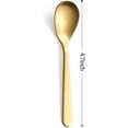 thumbnail image 3 of Matte Gold Demitasse Espresso Spoons, Stainless Steel Satin Finish Coffee Spoons, Mini Teaspoons, Sugar Spoons, 4.7-inch, Set of 6 Gold, 3 of 5