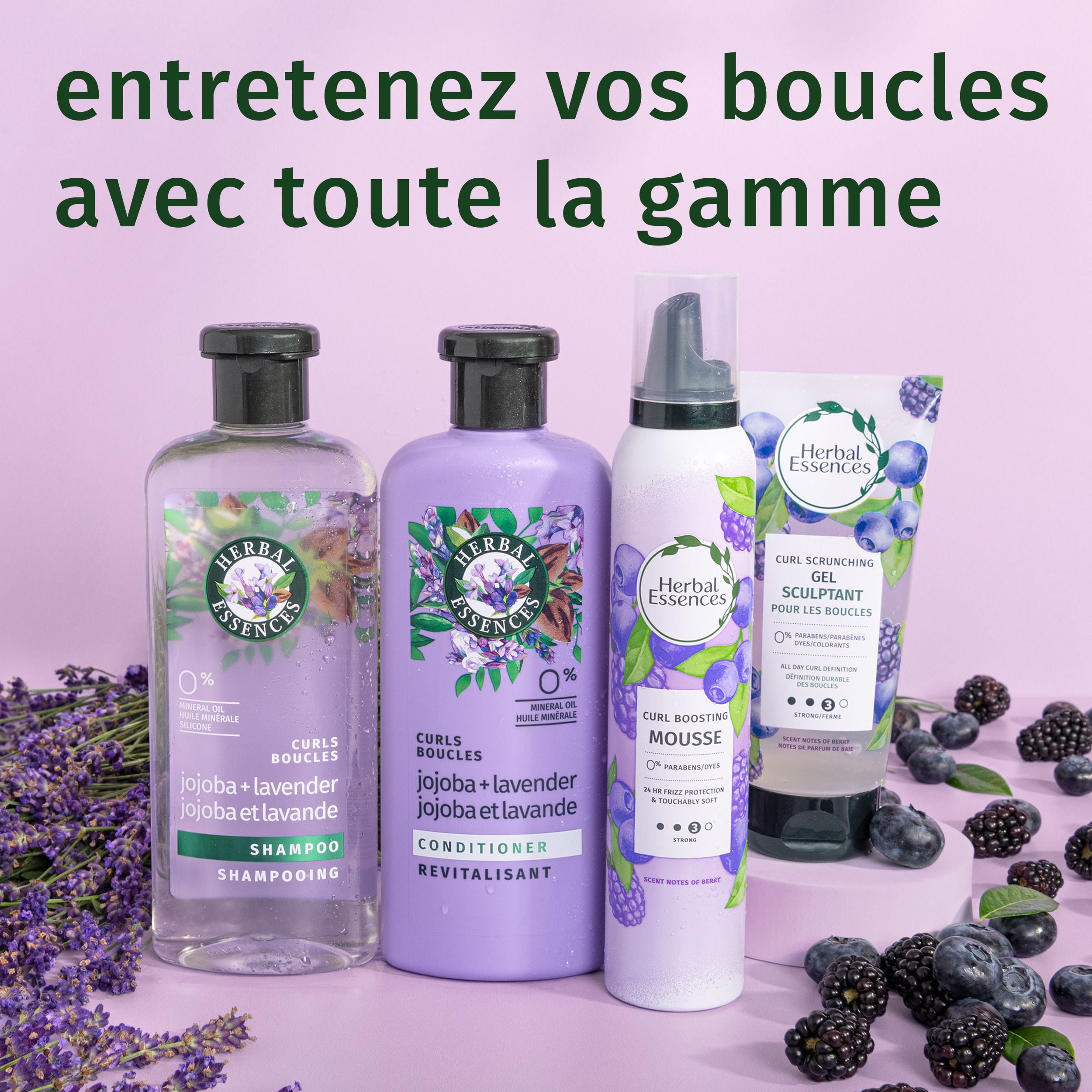 Herbal Essences Curl Scrunching Hair Spray Gel, Curly Hair Gel, 24-hour Hold and Frizz Control, 170g