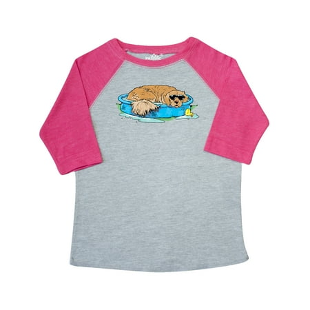 

Inktastic Dog Days of Summer with Cute Retriever in Pool Gift Toddler Boy or Toddler Girl T-Shirt