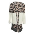 thumbnail image 3 of Cárdigan para mujer Cárdigan de punto Chaqueta de costura con estampado de leopardo Blusa superior de longitud media Odeerbi ODB-3, 3 of 4
